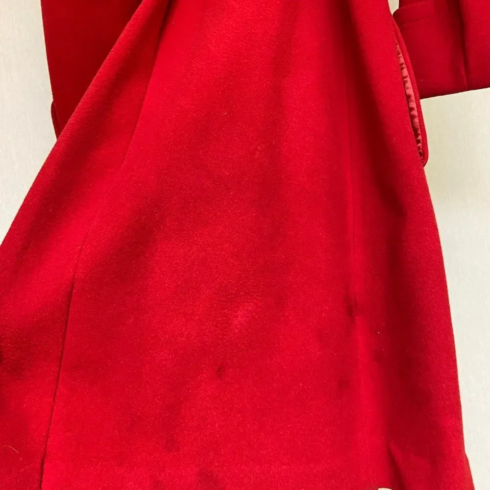Vintage 70s Rosewin red peacoat size S/M